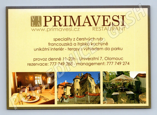 Pohlednice Olomouc restaurace PrimaVesi (M28135)