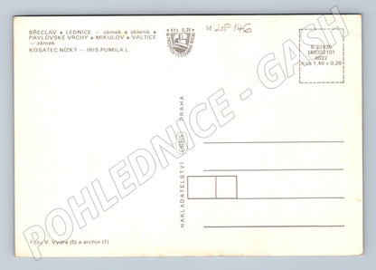 Pohlednice Břeclav a okolí koláž s mapou (M28146)