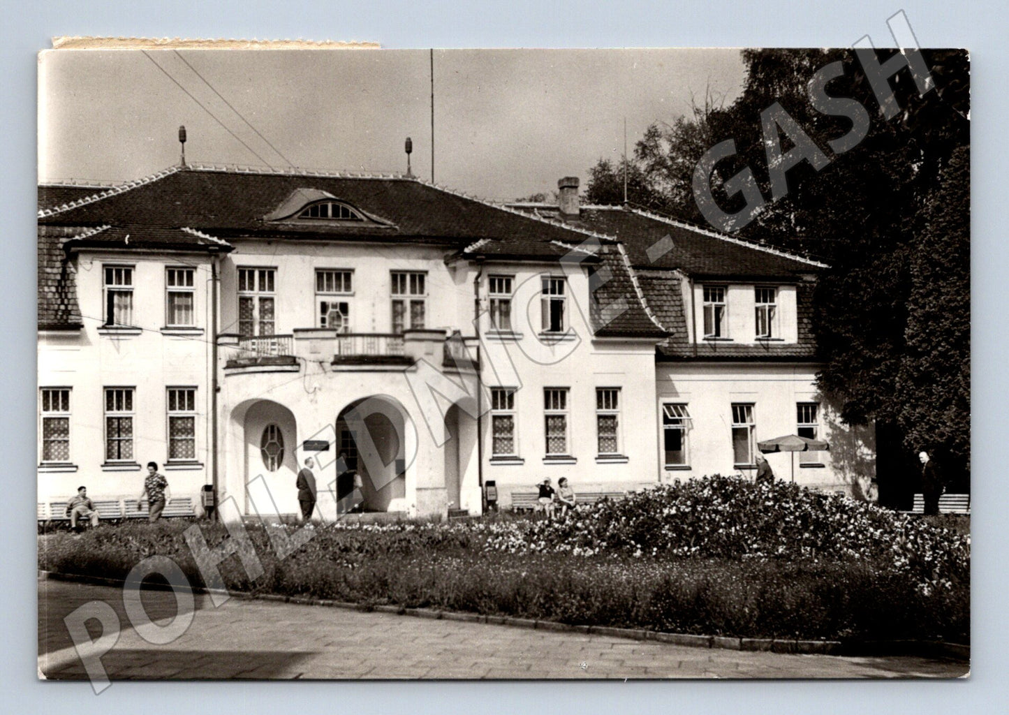 Pohlednice Osečná Lázně Kundratice lázeňský dům 1958 (M28155)
