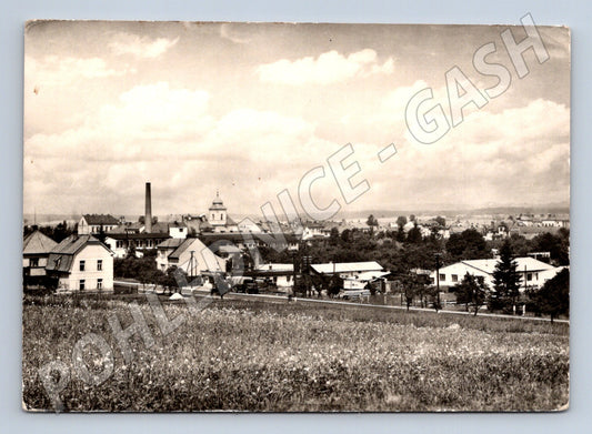 Pohlednice Holice panorama města 1947 (M28156)