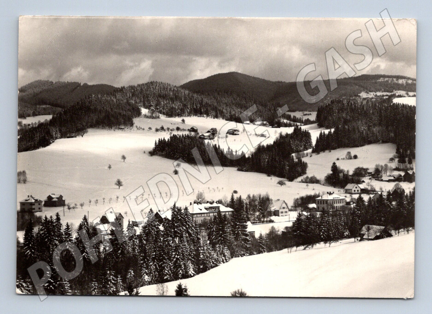 Pohlednice Horní Bečva Hotel Valaška zima 1960 (M28160)