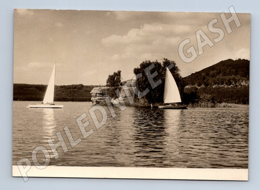 Pohlednice Doksy Máchovo jezero lodě (M28164)