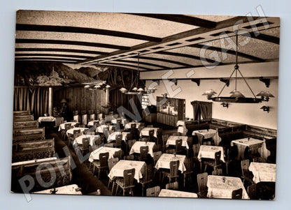 Pohlednice Nová Rabyně Slapské jezero hotel interiér 1947 (M28169)