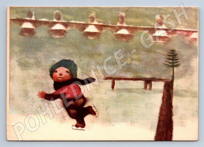 Postcard Jiří Trnka Winter artistic motif (M2817)