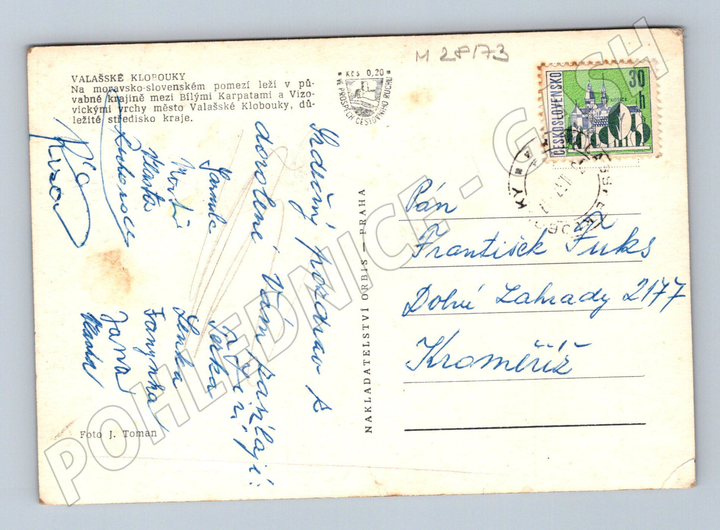 Pohlednice Valašské Klobouky celkový pohled (M28173)