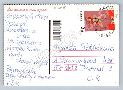 Postcard Birth of Jesus Poland Merry Christmas 2013 (M2818)