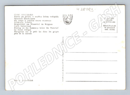 Pohlednice České Švýcarsko plavba Kamenicí vodopád (M28183)