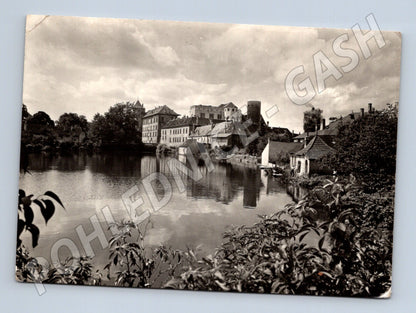 Pohlednice Jindřichův Hradec zámek přes Malý Vajgar 1973 (M28189)