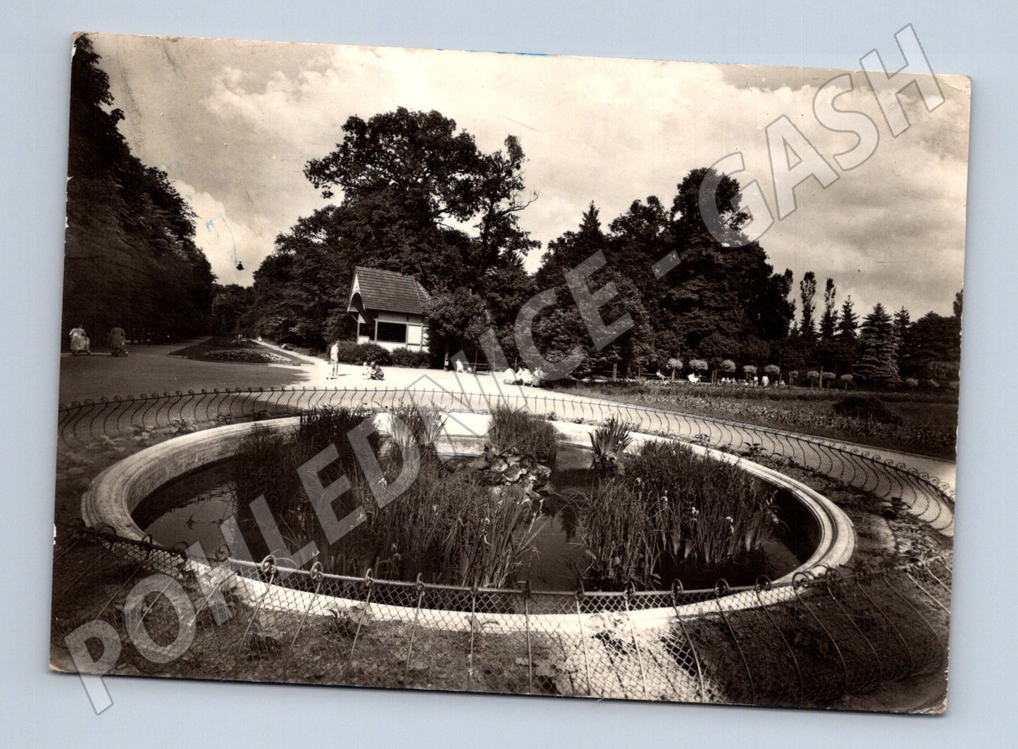 Pohlednice Přerov Sady Michalov bazén a pavilonek 194x (M28193)