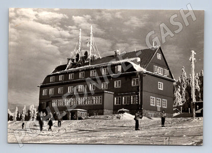 Pohlednice Krkonoše Pražská bouda zima 194x (M28194)