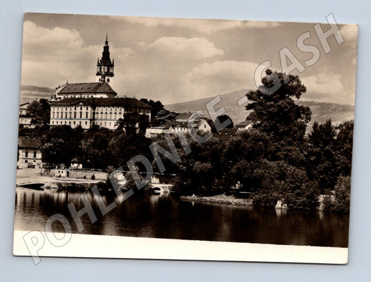Pohlednice Litoměřice pohled na město a vodu 1957 (M28195)