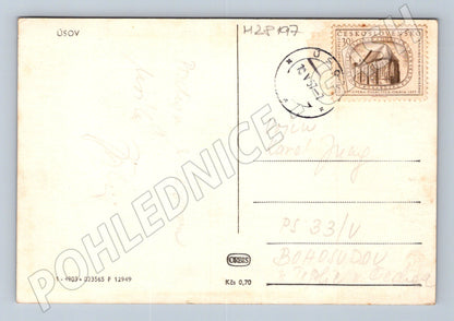 Pohlednice Úsov zámek 1958 (M28197)