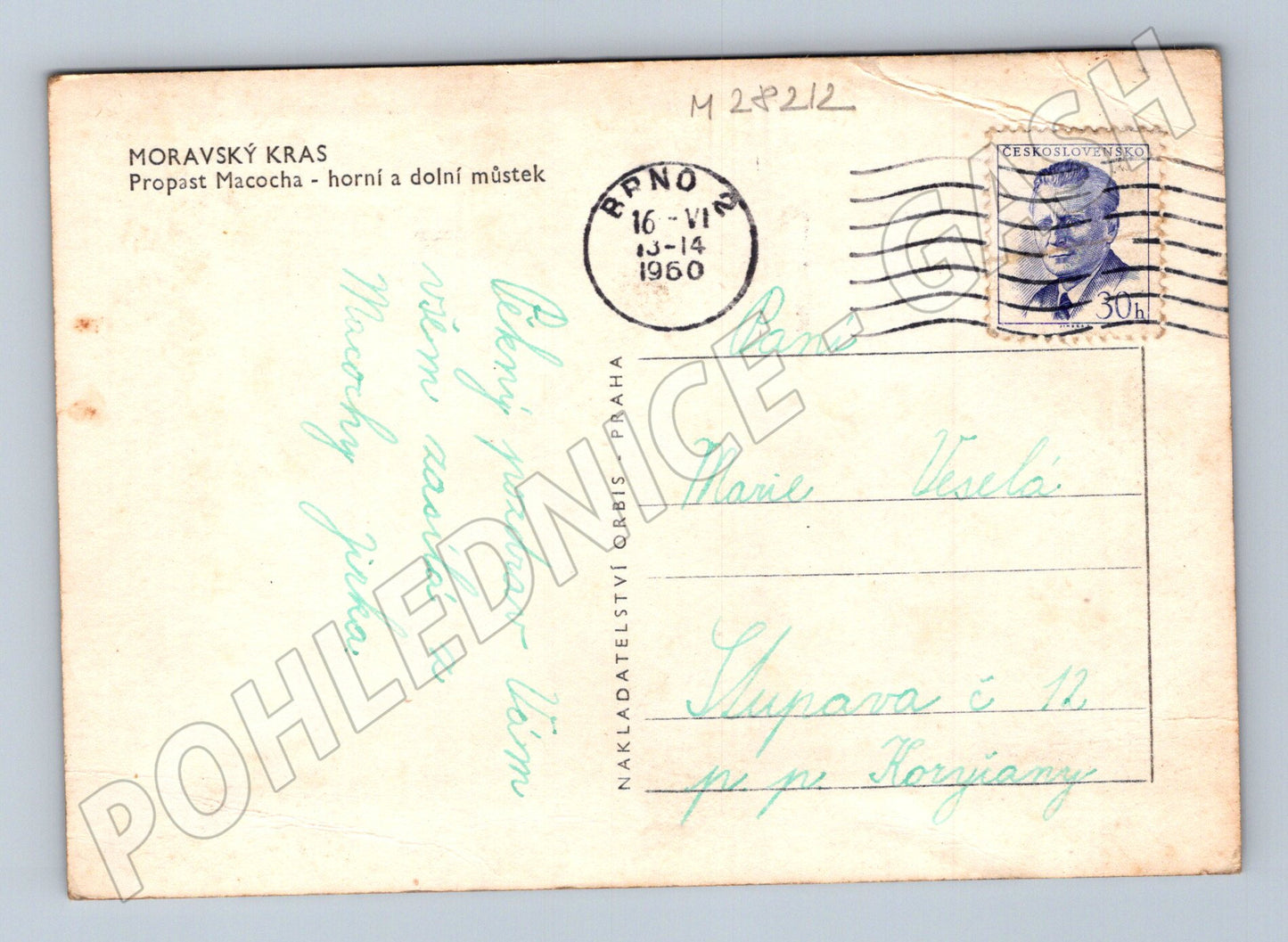 Pohlednice Moravský kras Macocha 1960 (M28212)
