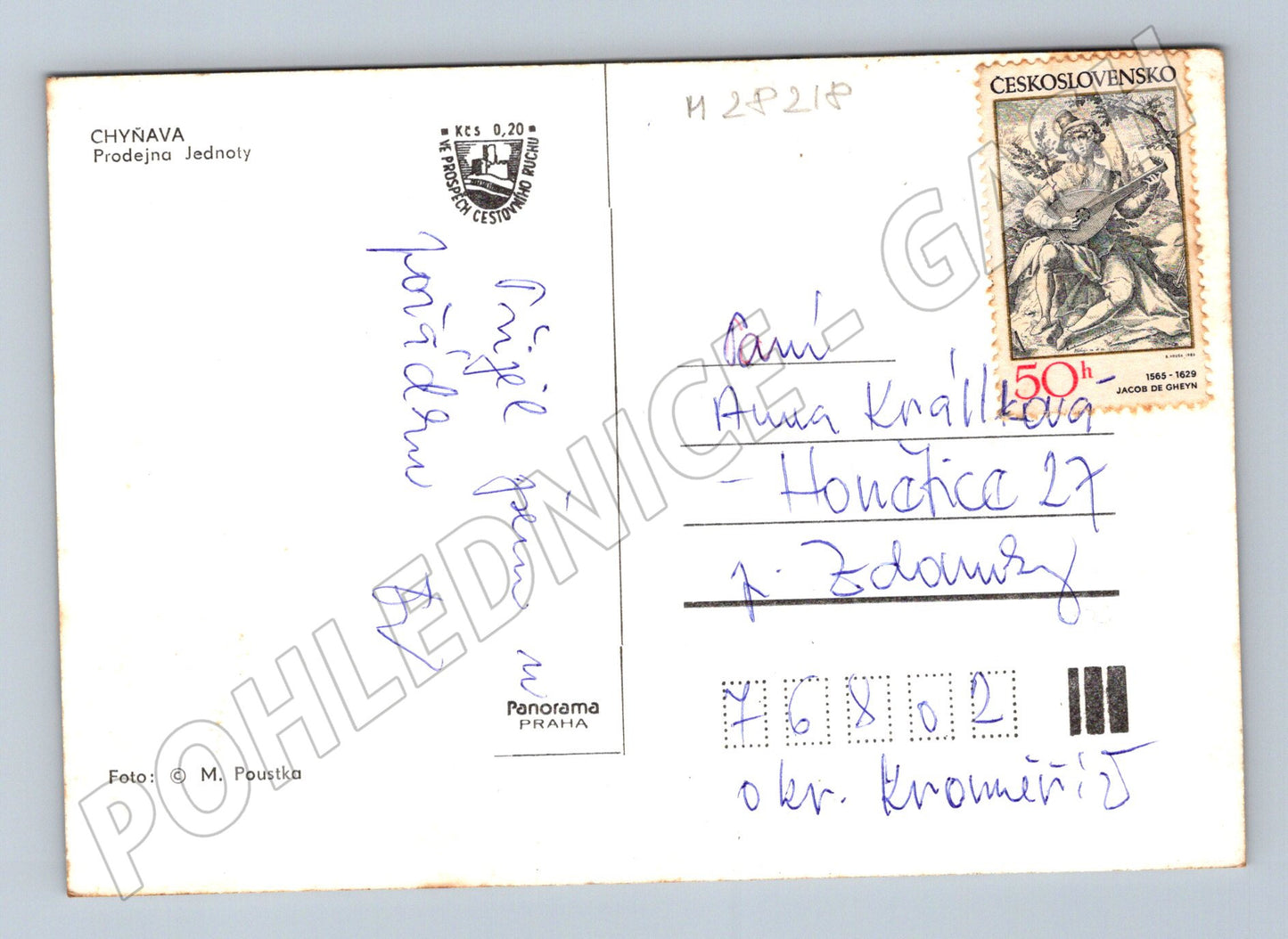 Pohlednice Chyňava Prodejna Jednoty 1960s (M28218)