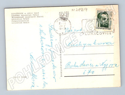 Pohlednice Luhačovice Lázeňské sanatorium Palace 1941 (M28219)