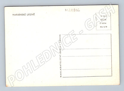 Pohlednice Mariánské Lázně hotelové vily na svahu (M28236)
