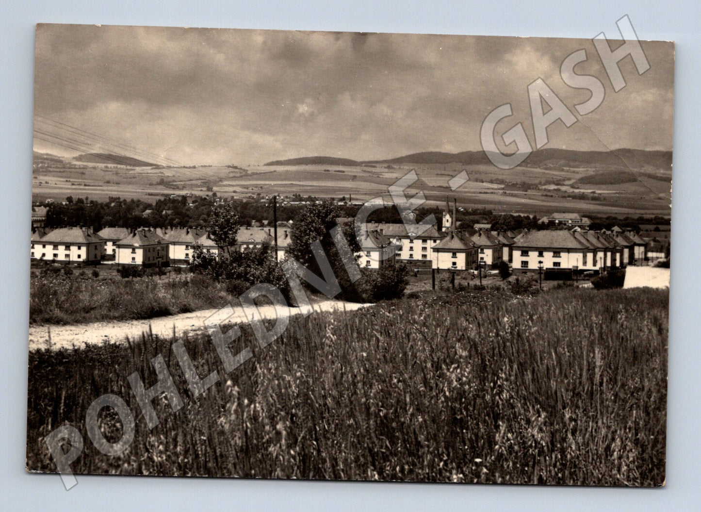 Pohlednice Janovice nad Úhlavou nová část města kolem 1950 (M28238)