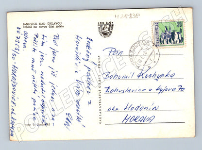 Pohlednice Janovice nad Úhlavou nová část města kolem 1950 (M28238)