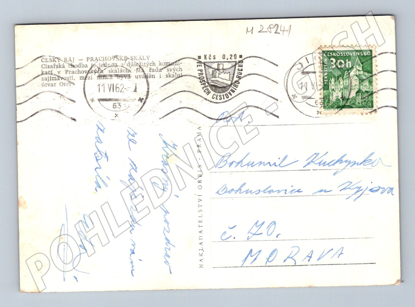 Pohlednice Prachovské skály Český ráj 1962 (M28241)