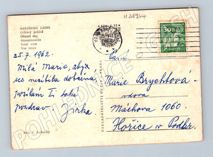 Pohlednice Mariánské Lázně celkový pohled 1962 (M28244)