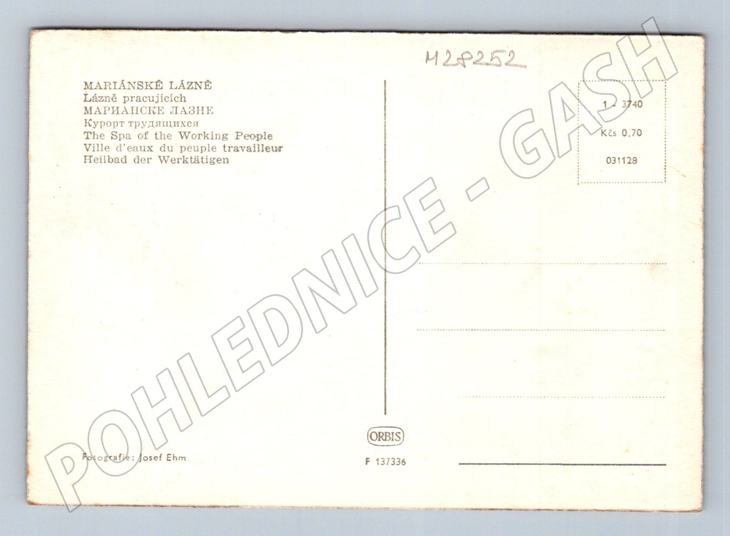 Pohlednice Mariánské Lázně lázně pracujících (M28252)