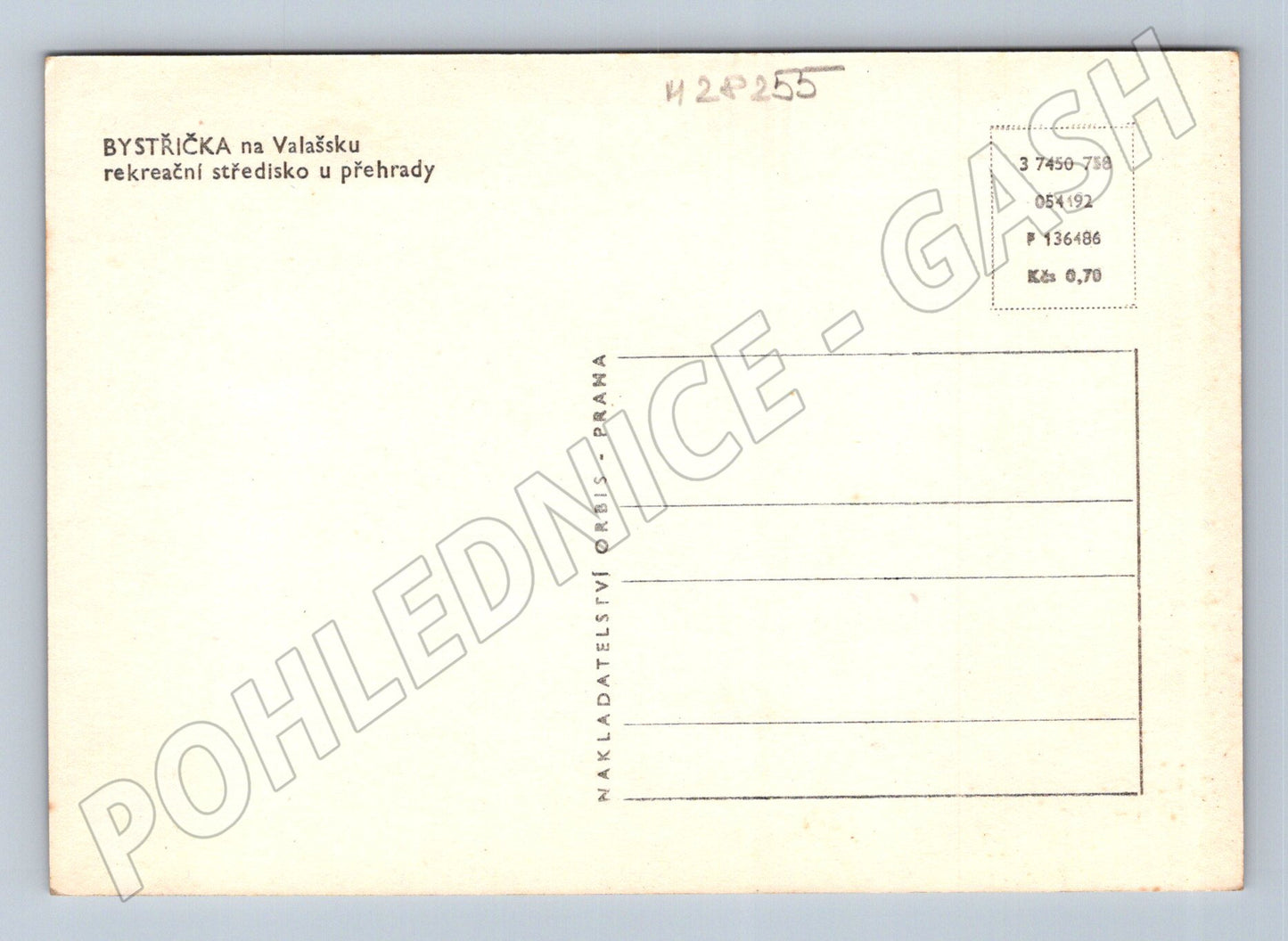 Pohlednice Bystřička přehrada rekreační středisko (M28255)