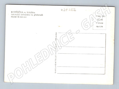 Pohlednice Bystřička na Valašsku přehrada Hotel Klenov (M28256)