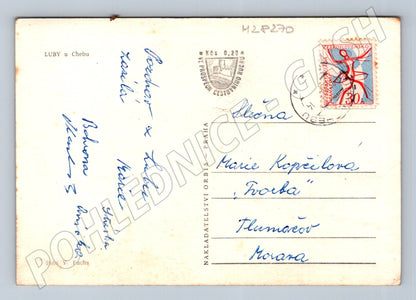 Pohlednice Luby u Chebu městský pohled 1930 (M28270)