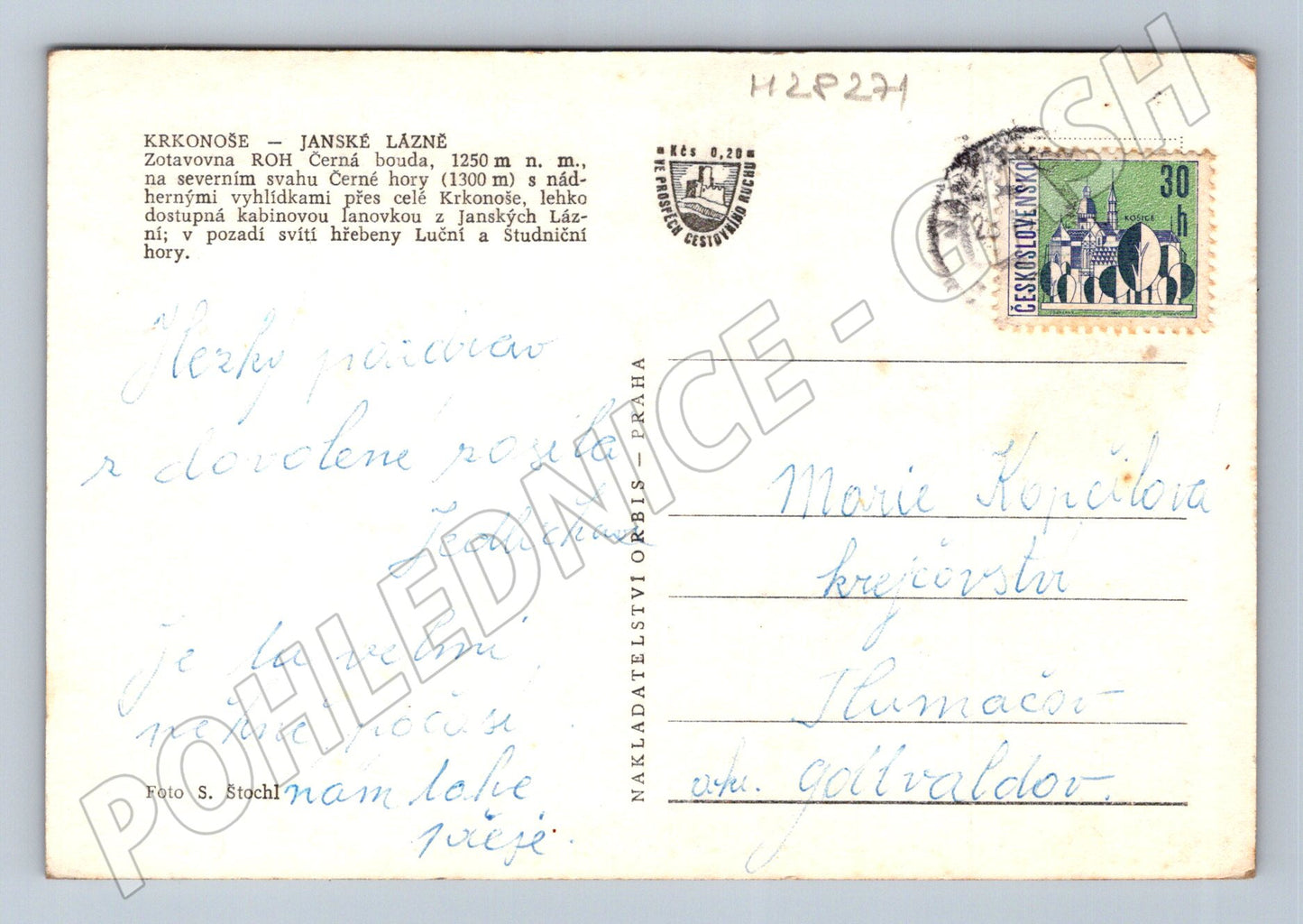 Pohlednice Krkonoše Černá bouda zotavovna ROH (M28271)