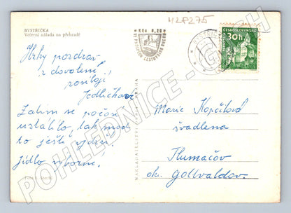 Pohlednice Bystřička přehrada večerní nálada 195x (M28275)