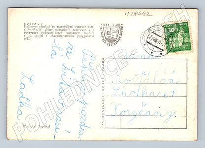 Pohlednice Svitavy Stalinovo náměstí 1957 (M28282)