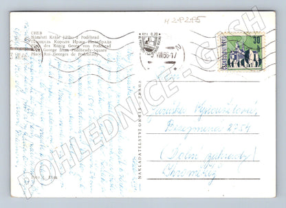 Pohlednice Cheb Náměstí Krále Jiřího z Poděbrad 1966 (M28285)