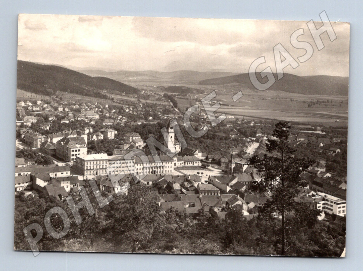 Pohlednice Tišnov panorama 1950s (M28292)