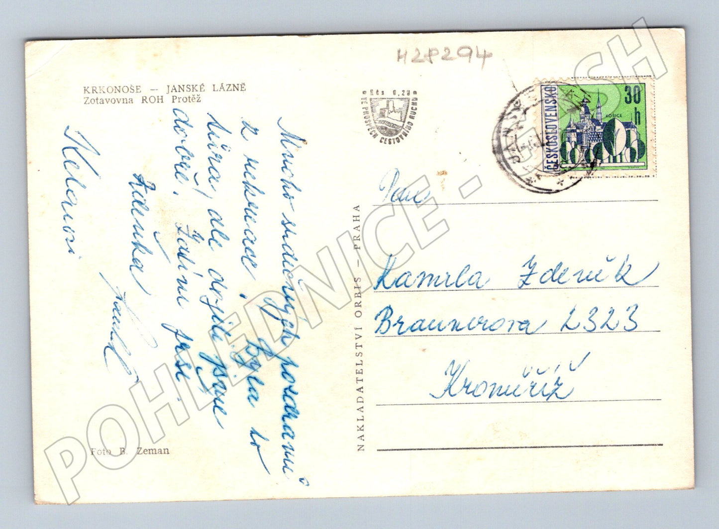 Pohlednice Janské Lázně Zotavovna ROH Protěž (M28294)