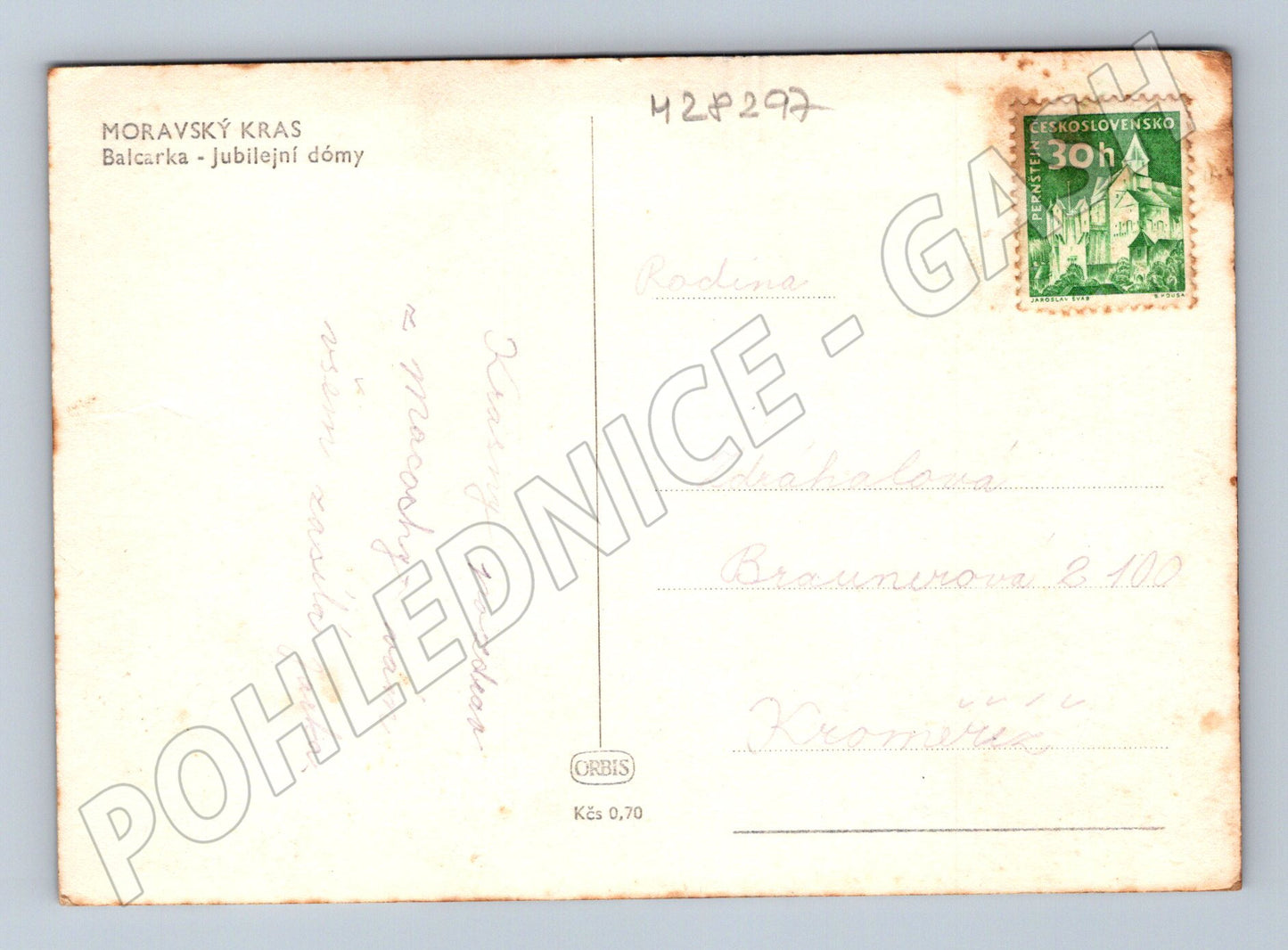 Pohlednice Moravský Kras Balcarka Jubilejní dómy (M28297)
