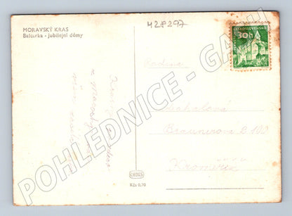 Pohlednice Moravský Kras Balcarka Jubilejní dómy (M28297)