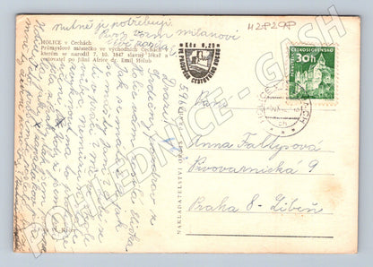 Pohlednice Holice náměstí 1949 (M28298)