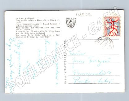 Pohlednice Hradec Králové Bílá věž a katedrála 1941 (M28312)