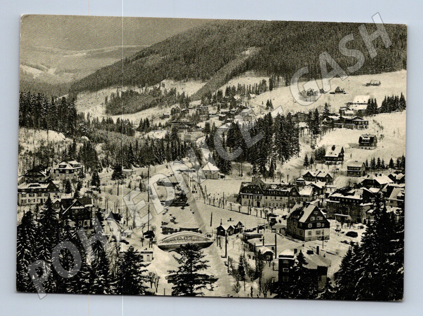 Pohlednice Krkonoše Špindlerův Mlýn zimní 1950s (M28343)