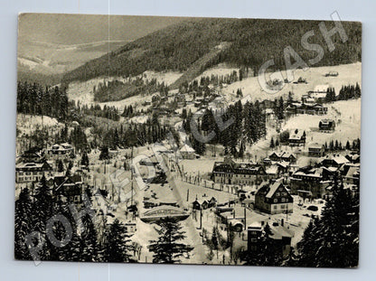 Pohlednice Krkonoše Špindlerův Mlýn zimní 1950s (M28343)