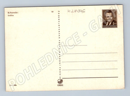 Pohlednice Krkonoše Sněžka horská krajina (M28346)