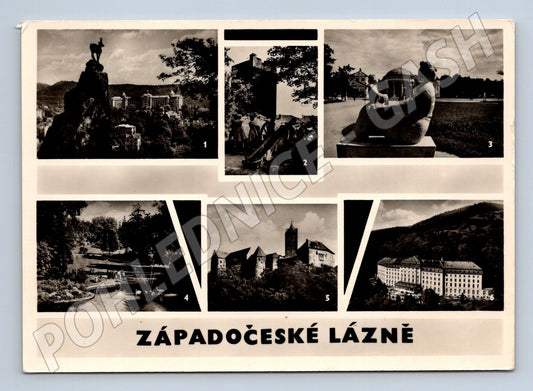 Pohlednice Západočeské lázně multiobrázek (M28354)