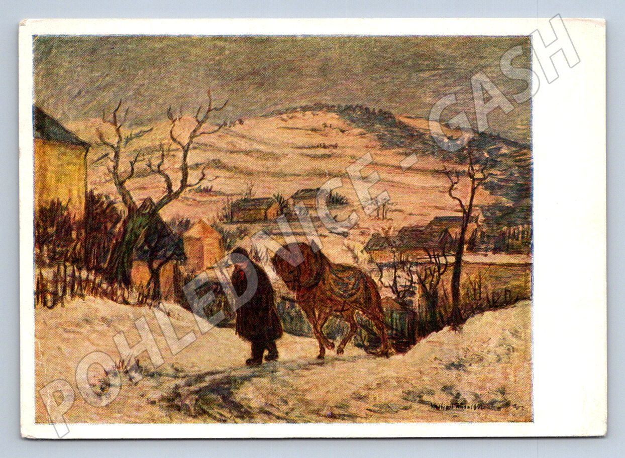 Postcard Rada Town in Winter 1947 Christmas (M2836)