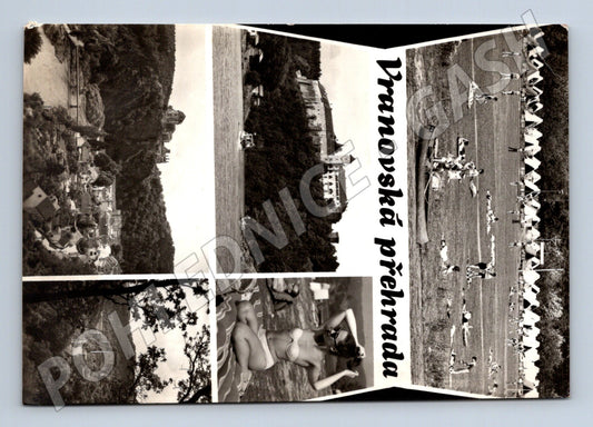 Pohlednice Vranovská přehrada koláž motivů 1968 (M28362)
