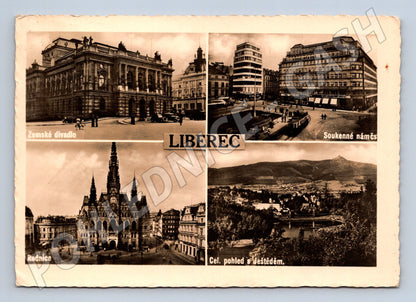 Pohlednice Liberec více záběrů 1940s (M28363)
