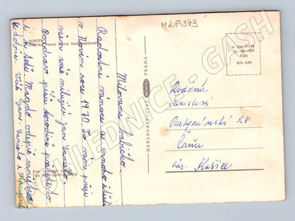 Pohlednice Madona s dítětem socha 1970 (M28373)