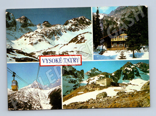 Pohlednice Slovensko Vysoké Tatry lanovka hory 1989 (M28399)