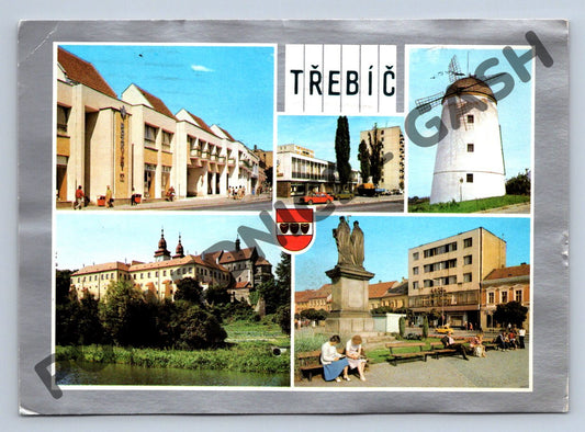 Pohlednice Třebíč – historická pohlednice, koláž (M284)