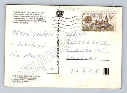 Pohlednice Slovensko Vysoké Tatry Lomnický štít 1970 (M28400)