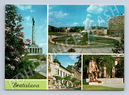 Pohlednice Bratislava Slavín a Gottwaldovo náměstí (M28403)